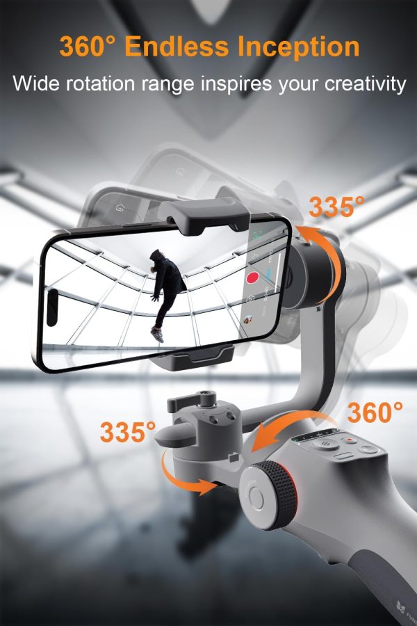 FUNSNAP C05 Kit Gimbal Stabilizer for Smartphone, iPhone Gimbal 3-Axis with - Image 5