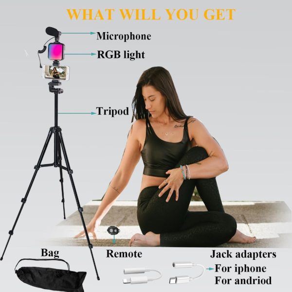 Vlogging kit for iPhone, YouTube Starter Kit, Vlogging Camera kit with RGB - Image 6