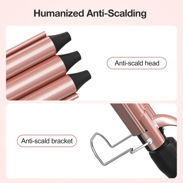 5 in 1 Curling Wand Set - Triple Barrel Hair Wavers and Interchangeable - Image 6