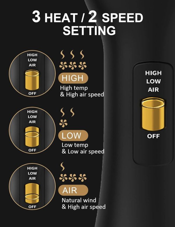 LANDOT Hair Blow Dryer Brush and Volumizer, One-Step Hot Air Brush for - Image 6