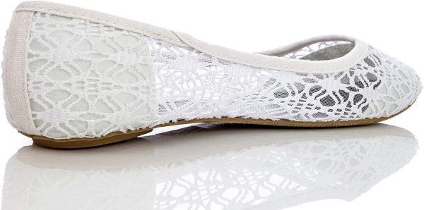 Charles Albert Women's Breathable Crochet Lace Ballet Flat - Image 6