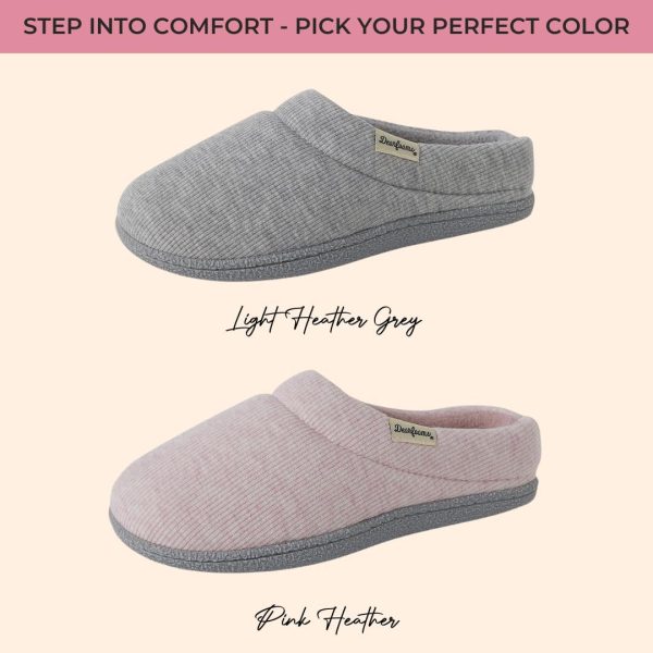 Dearfoams Women's Lacey Memory Foam Comfort Easy On/Off Clog Slipper - Image 3
