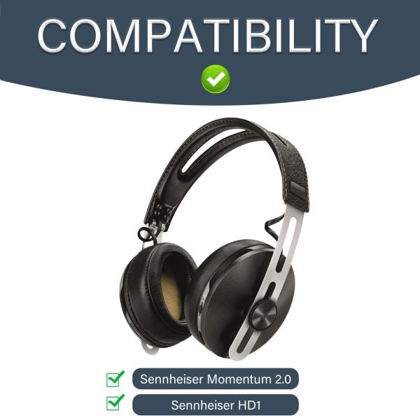 Replacement Ear Pads Compatible with Sennheiser Momentum 2.0(M2)/HD1 - Image 2
