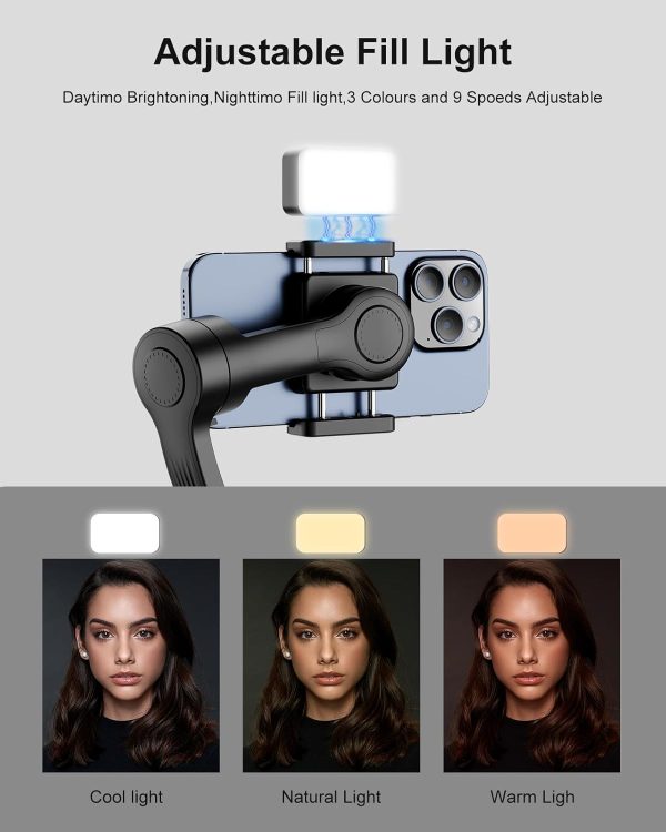 Gimbal stabilizer for iPhone,celular Portable Collapsible Phone stabilizer, - Image 2