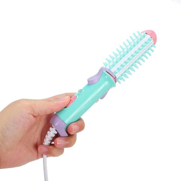Mini Curling Iron Brush,Heated Round Styling Brush 2-in-1 Hair - Image 4