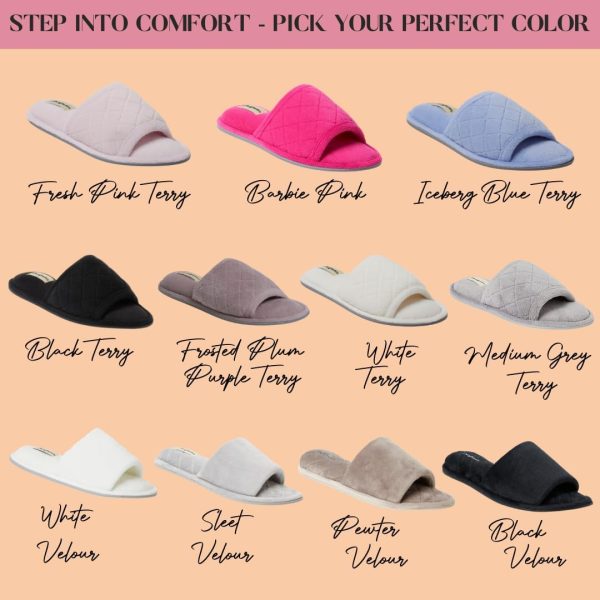 Dearfoams Women's Indoor Fuzzy Memory Foam Cloud Slip On Beatrice House - Image 3