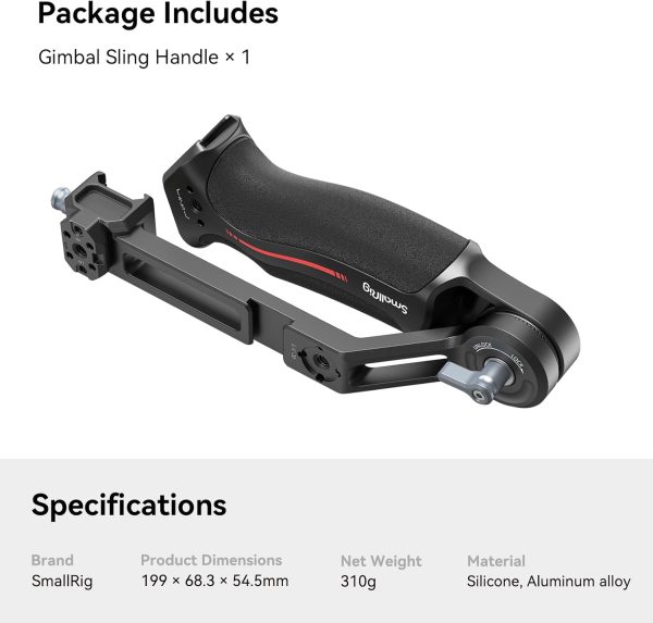 SmallRig Adjustable Sling Handgrip Gimbal Sling Handle for DJI RS 4, RS 4 - Image 9