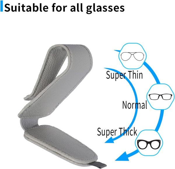 Yuoyar 2 Packs Magnetic Sunglass Holder for Car Visor - Universal - Image 5