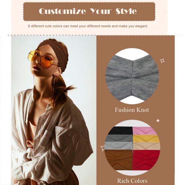 Wide Headbands For Women Fashion knot Headband Boho Head Bands Women’s Hair - Image 2