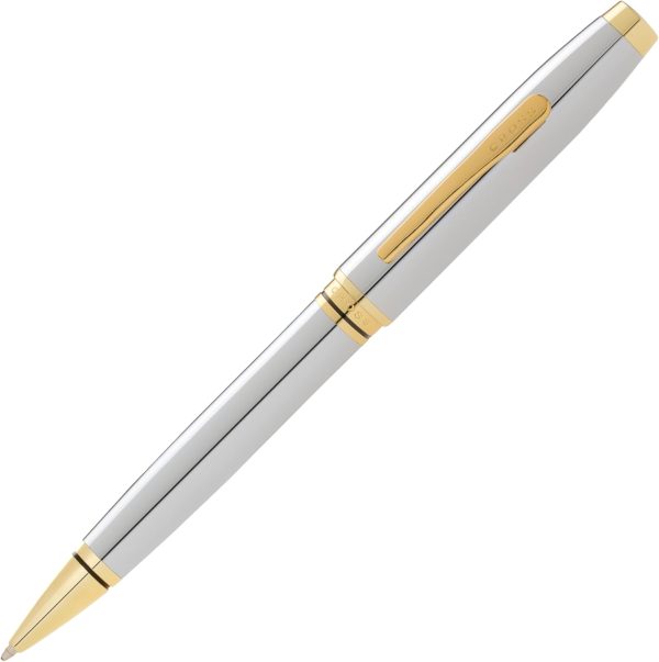 Cross Coventry Polished Chrome with Gold-Tone Ballpoint Pen - Image 5