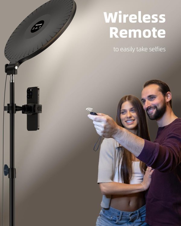Weilisi 10.5" Ring Light with 69" Tripod Stand and Phone Holder Kit, - Image 7