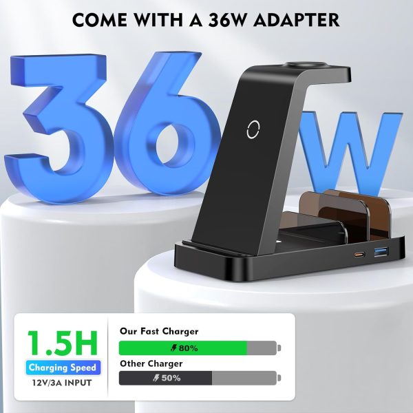 Wireless Charger for iPhone - 5 in 1 Charging Station for Multiple Devices - Image 4