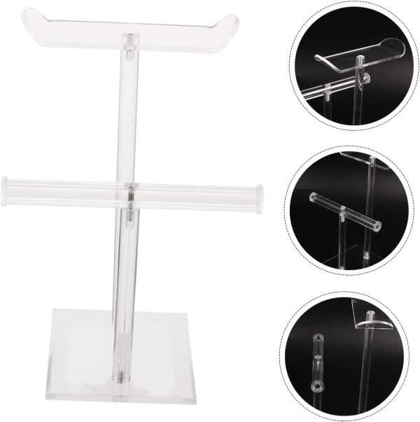 Acrylic Ornament Rack Hair Hoops Stand Accessory Necklace Holder Headband - Image 4