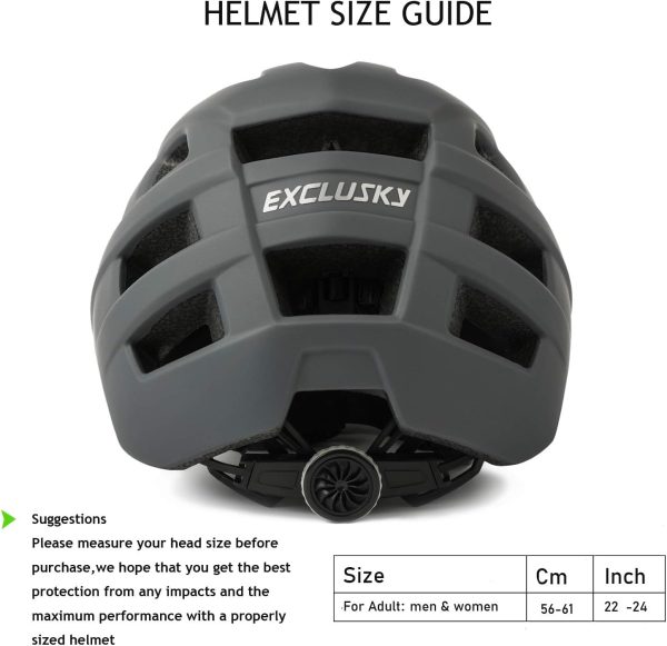 Exclusky Bike Helmet Mountain Bike Helmet for Adults Lightweight MTB - Image 2