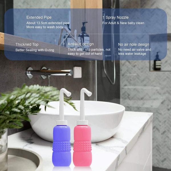 Upside Down Peri Bottle for Postpartum Care, Portable Bidet Bottle with - Image 4