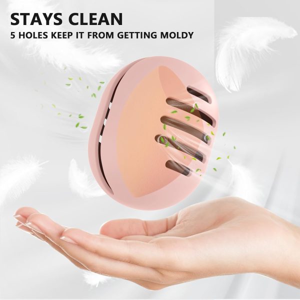Makeup Sponge Holder,Double-sided 5-line Vented Silicone Beauty Blender - Image 3