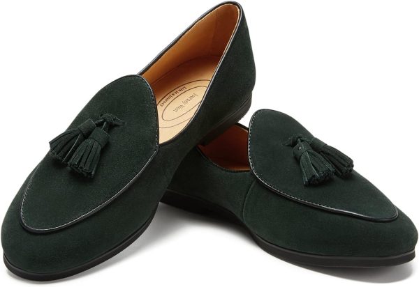 Journey West Men's Vintage Loafers for Men Belgian Loafers Slip-on Loafer - Image 6