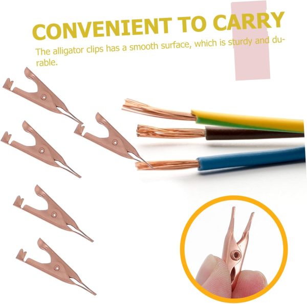 10pcs Pure Copper Alligator Clip Outlet Clip on Clamp Alligator Section - Image 5