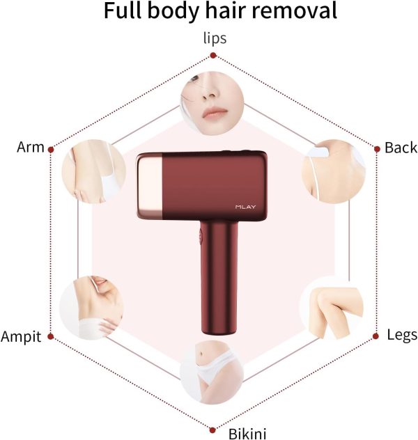 MLAY T14 IPL Hair Removal Device, 0.5s/Flash, 17J High Energy IPL Hair - Image 5
