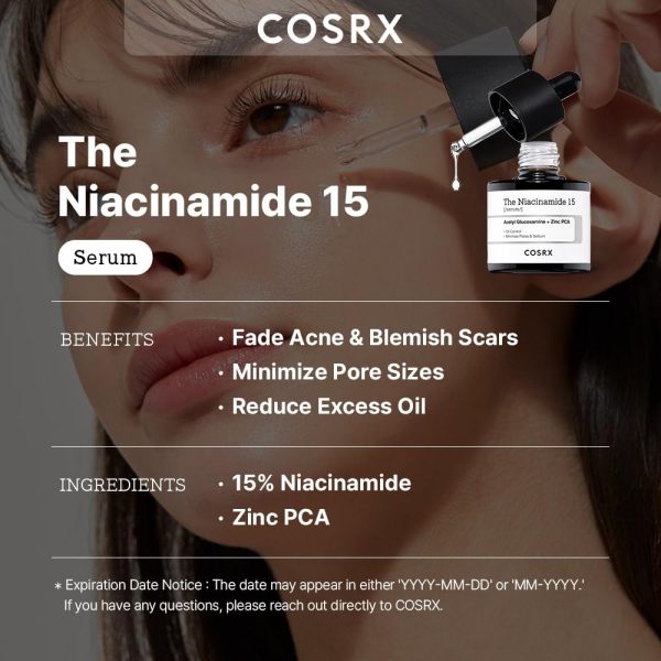COSRX 15% Niacinamide Face Serum, 0.67 fl oz, Pore Minimizer Serum for Face - Image 2