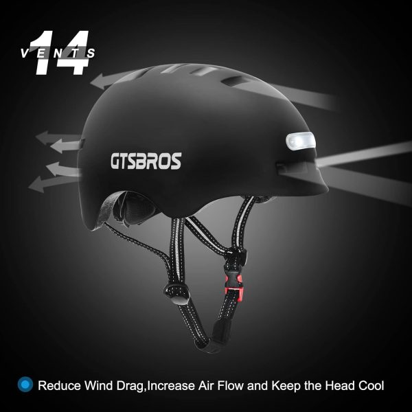 Bike Helmets for Adults - Front and Rear LED Lights Adjustable Bicycle - Image 5