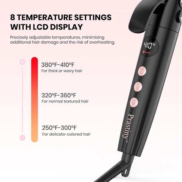 Smart Timer Hair Curler Iron 1.25inch Ceramic Coating Large Barrel Hair - Image 4