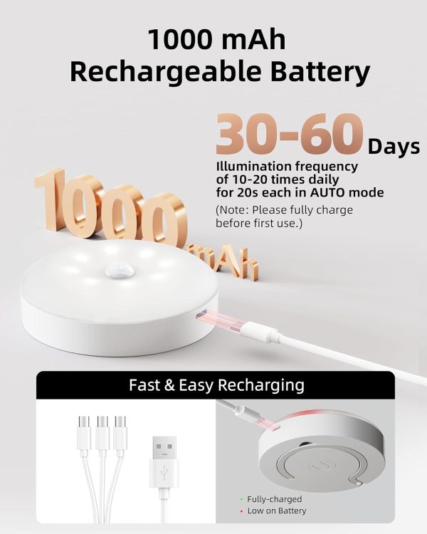 EZVALO Under Cabinet Lighting with Charging Station,1000mAh Rechargeable - Image 7