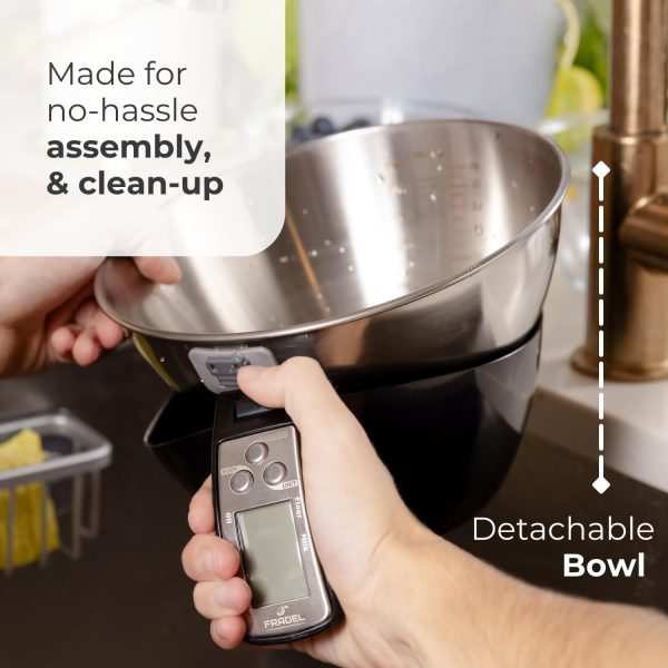 Fradel Digital Kitchen Food Scale & Mixing Bowl - Measuring Cup Scale in - Image 6