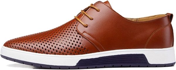 Men's Casual Oxford Shoes Breathable Flat Fashion Sneakers - Image 2