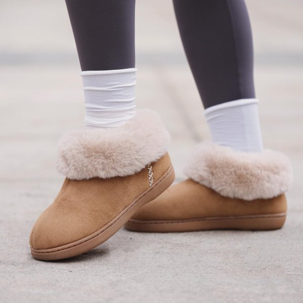 Women's Microsuede Bootie Slippers Warm Winter Memory Foam House Shoes for - Image 2