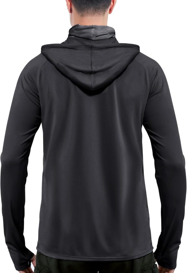 isnowood Sun Shirt UPF 50+ Men's Fishing Long Sleeve UV Protection Hoodie - Image 2