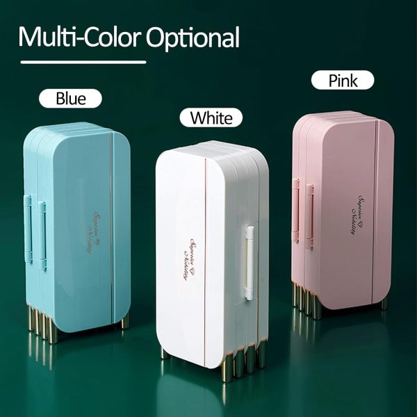 Foldable Jewelry Organizer Box with Mirror, 4-Layer Dustproof Earring - Image 5