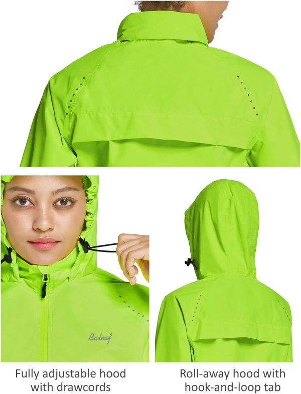 BALEAF Women's Rain Jackets Waterproof Windbreaker Windproof Running - Image 5