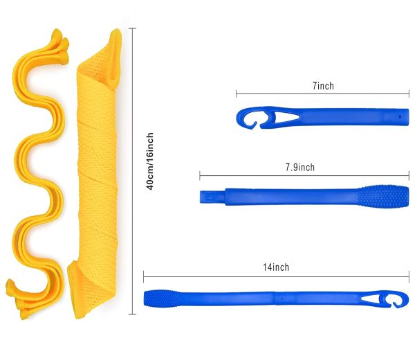 40PCS Hair Curlers Heatless Wave and Spiral Two Styles Formers(16inches) - Image 7