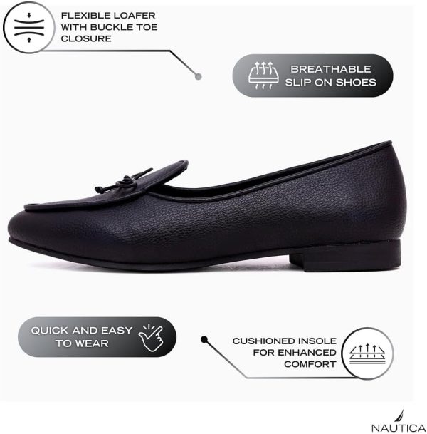 Nautica Woman Flat Loafers Luxury Designer Penny Shoes Slip On Ballet - Image 2