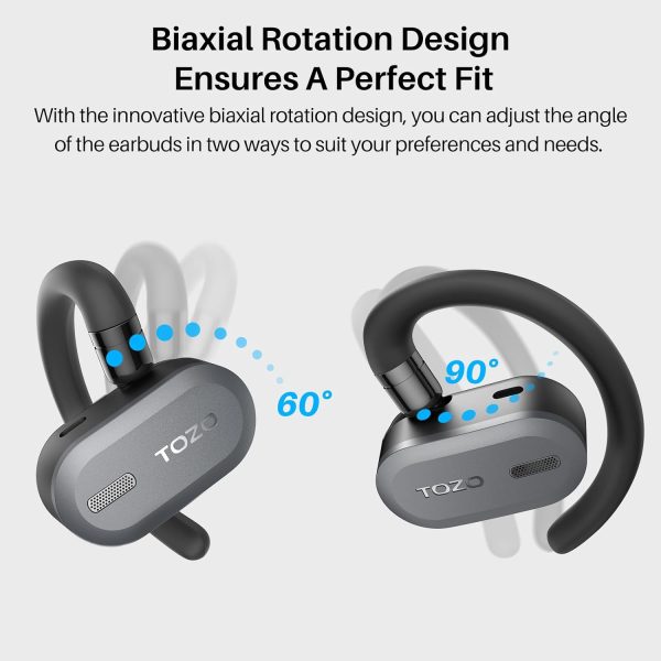 TOZO O2 True Open Ear Wireless Headphones Lightweight with Multi-Angle - Image 2