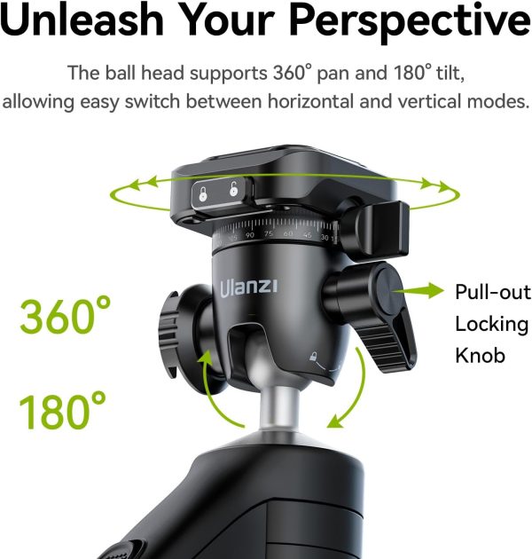 ULANZI TT38 Mini Tripod for Camera, One-Click Open Tabletop Camera Tripod - Image 4