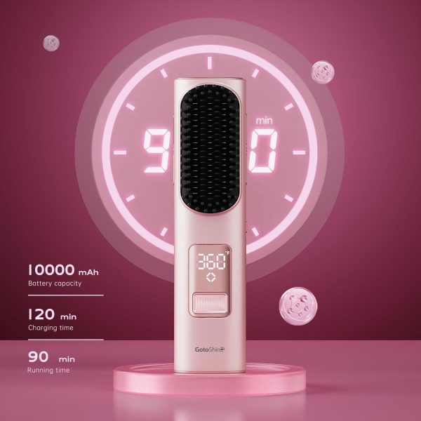Portable Cordless Hair Straightener Comb USB-C Rechargeable, Plasma Ions - Image 5