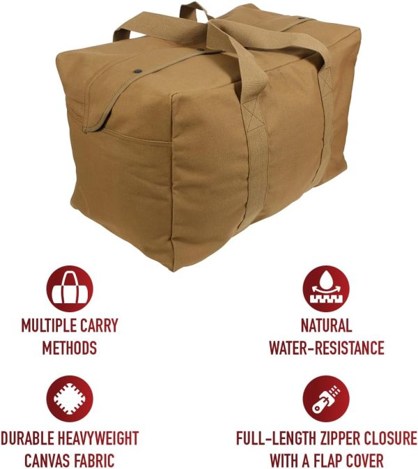 Rothco Canvas Parachute Cargo Bag Extra Large Duffle Bag 75L - Image 2