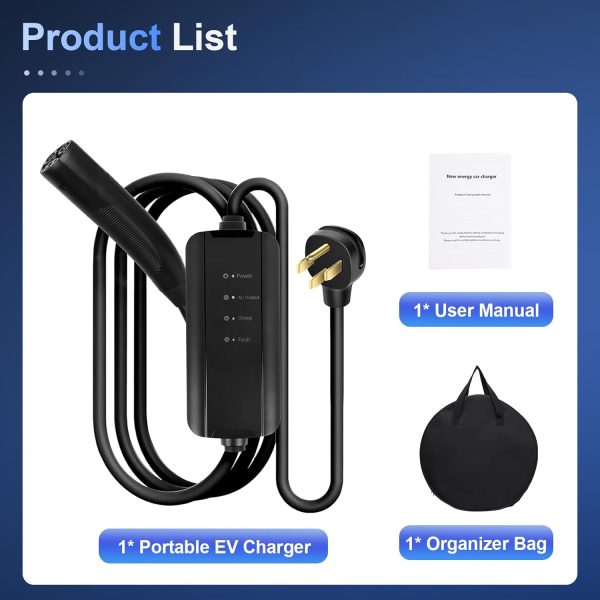 Podofo Tesla Level 2 EV Charger 32Amp 220V 240V Mobile Connector EV Charger - Image 8