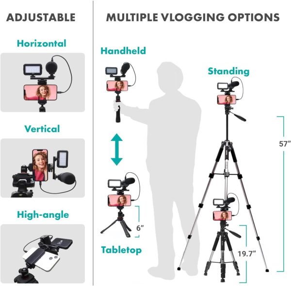 Movo USB-C Vlogging Kit for iPhone 15 with Fullsize Tripod - USB Type-C - Image 4