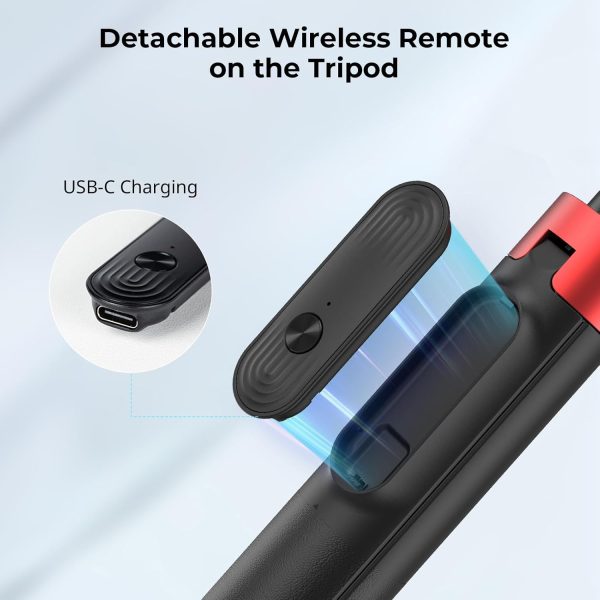 SMALLRIG Magnetic Phone Tripod Stand w Remote, 52" Portable Selfie Stick, - Image 7