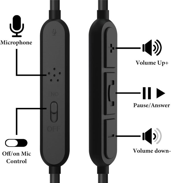 Geekria Audio Cable with Mic Compatible with Bose QuietComfort SE QC45 QC35 - Image 3