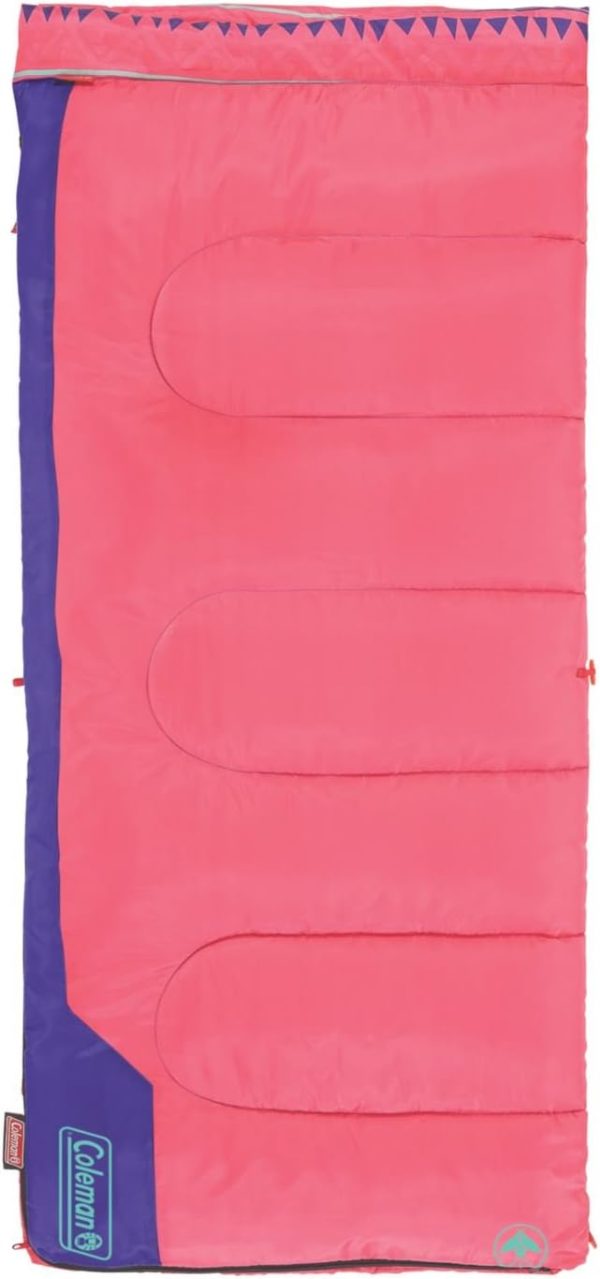 Coleman Kids 50°F Sleeping Bag, Comfortable Youth Sleeping Bag for - Image 4