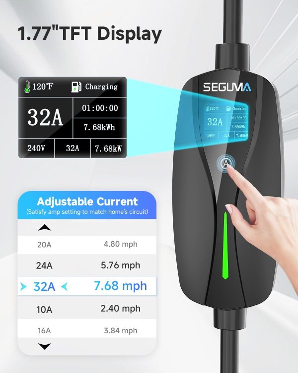 Level 2 EV Charger for Tesla Charger, 32Amp 240V 7.68kW NACS EV Charger, - Image 4