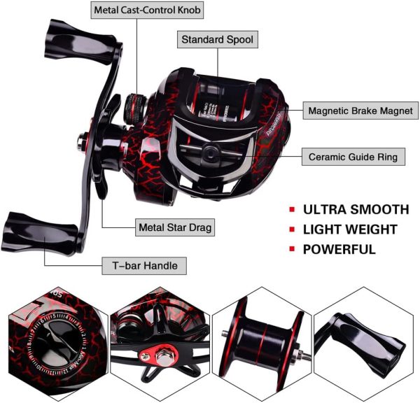 Fishing Rod and Reel Combo, 6.9ft Carbon Fiber Telescopic Fishing Pole with - Image 5