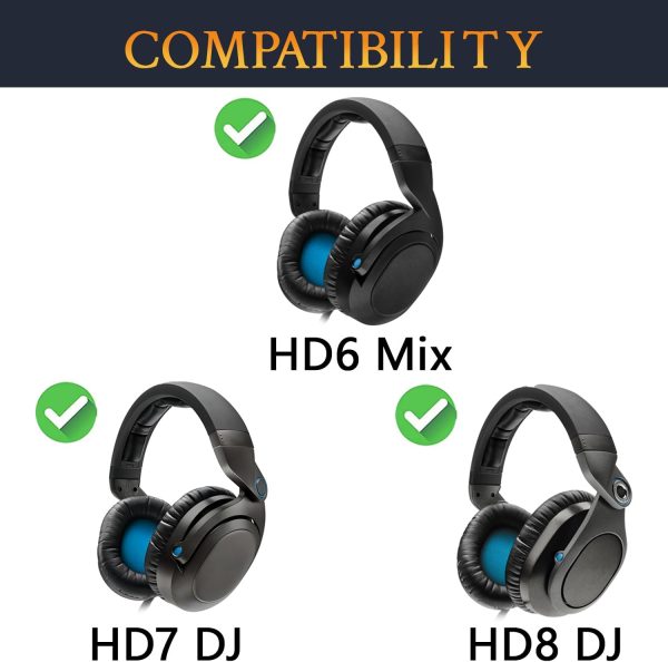 SOULWIT Earpads Replacement for Sennheiser HD6 Mix/HD7 DJ/HD8 DJ - Image 2