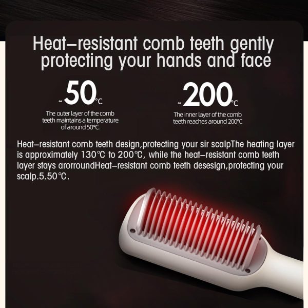 Hair Straightener Brush, Hair Straightener Styling Comb, Hair Straightener - Image 5