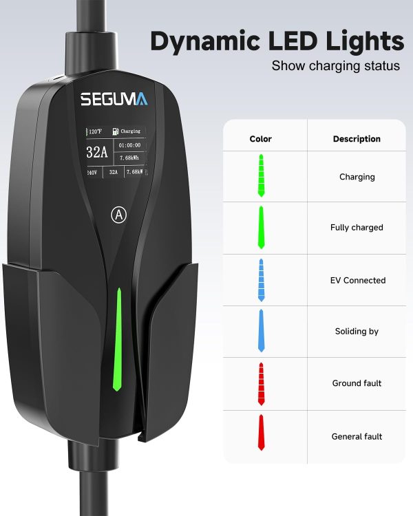 Level 2 EV Charger for Tesla Charger, 32Amp 240V 7.68kW NACS EV Charger, - Image 8