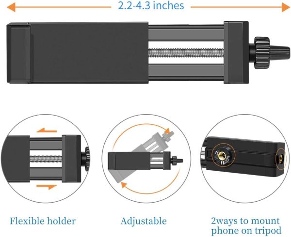 Cell Phone Tripod for iPhone Tall Phone Video Recording Vlogging Streaming - Image 6